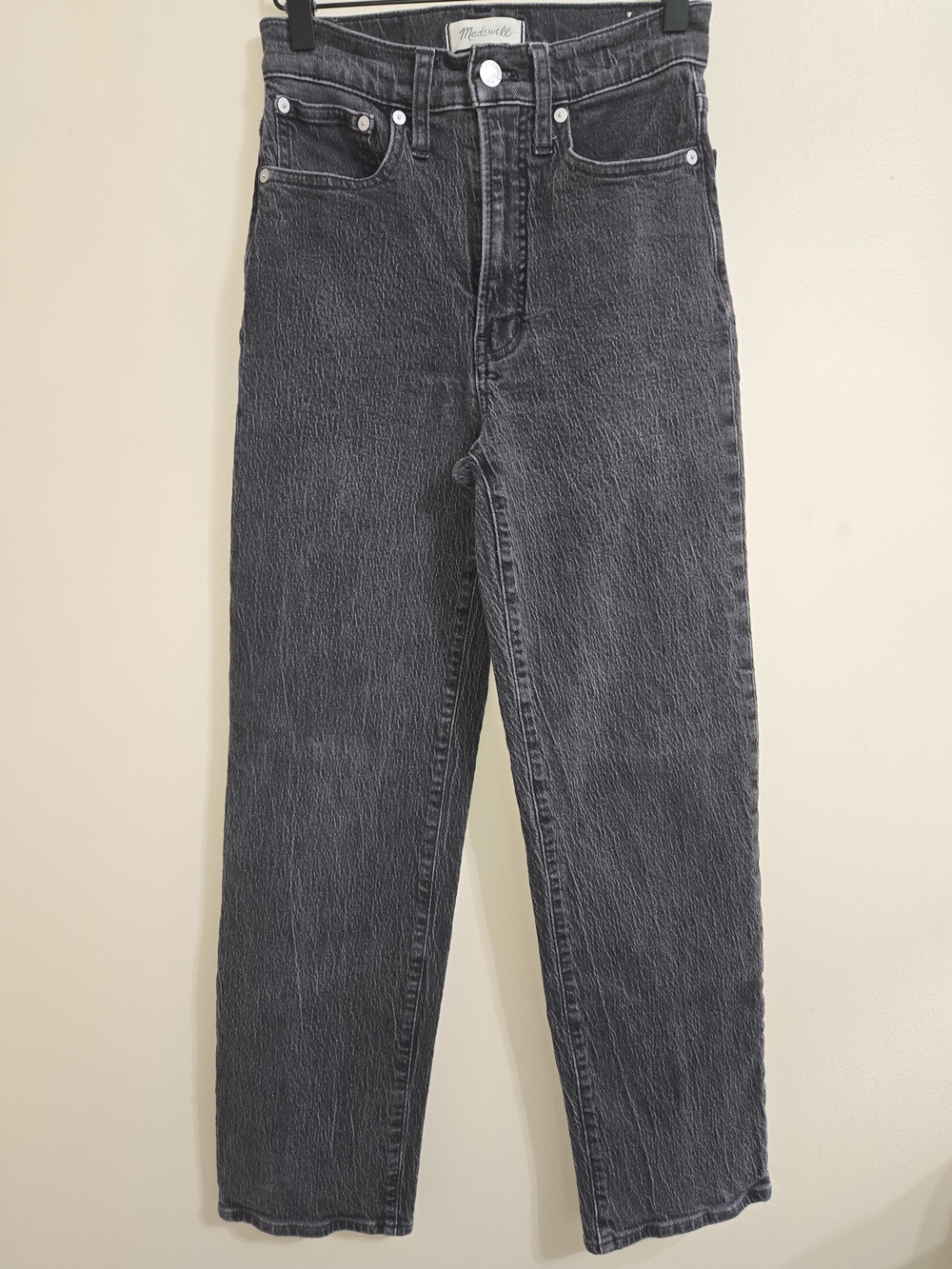 Madewell The Perfect Vintage Wide-Leg Jeans Women’s Size 24 Black High Rise